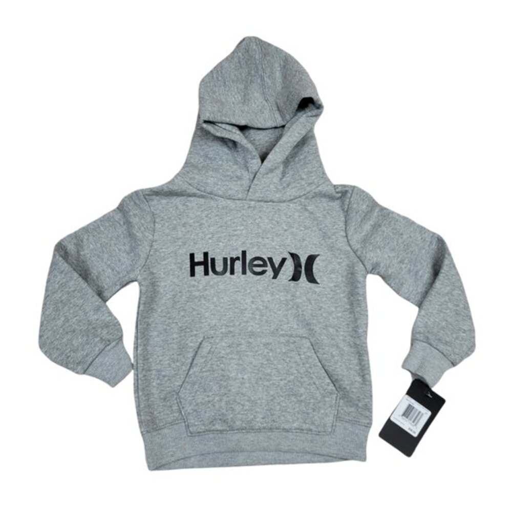 Hurley Core Fleece Pullover Hoodie, 2T, Gray, Kangaroo Pocket, New With Tags NWT